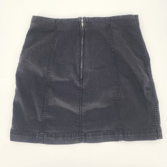 Free People Black Denim Mini Skirt Women's Size 10 - Picture 6 of 6